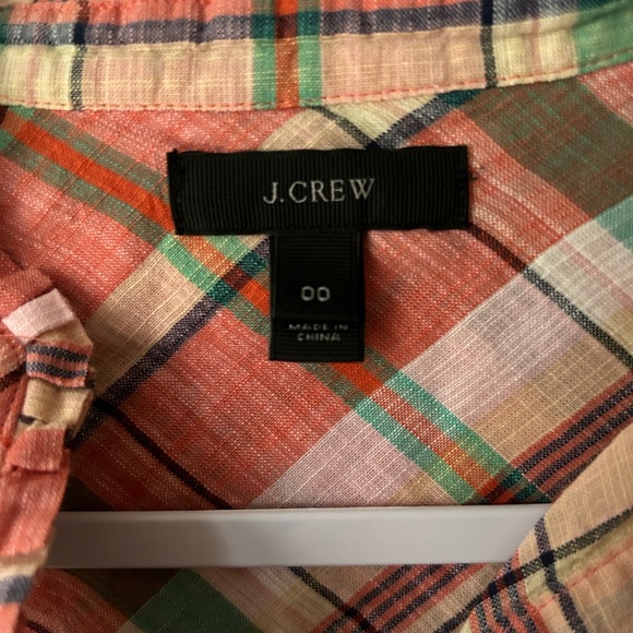 J. Crew Women’s Half Button Down Mutli Colored Top - Picture 3 of 3